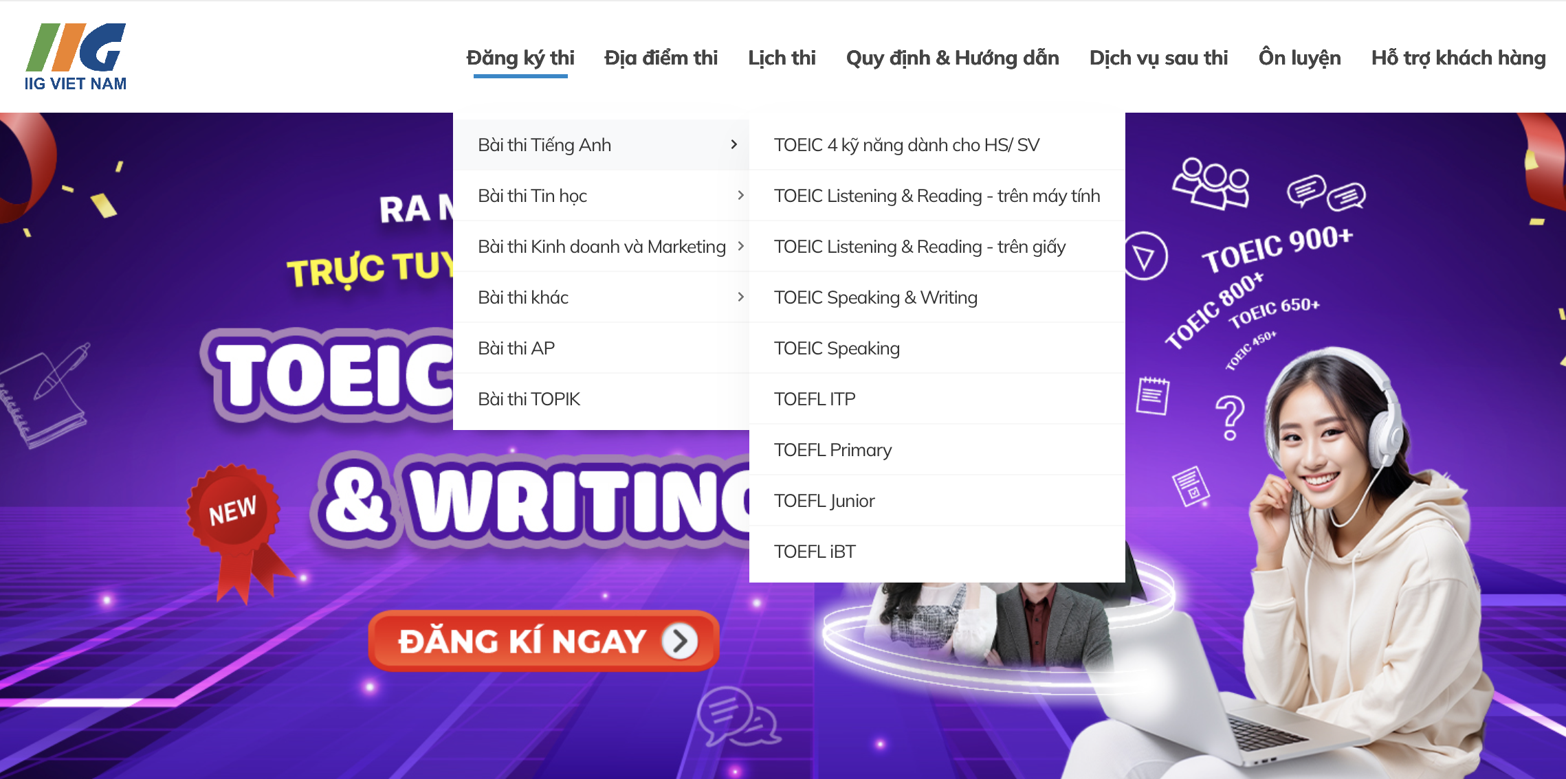 HƯỚNG DẪN CÁC BƯỚC ĐĂNG KÝ THI TOEIC ONLINE MỚI NHẤT 2026
