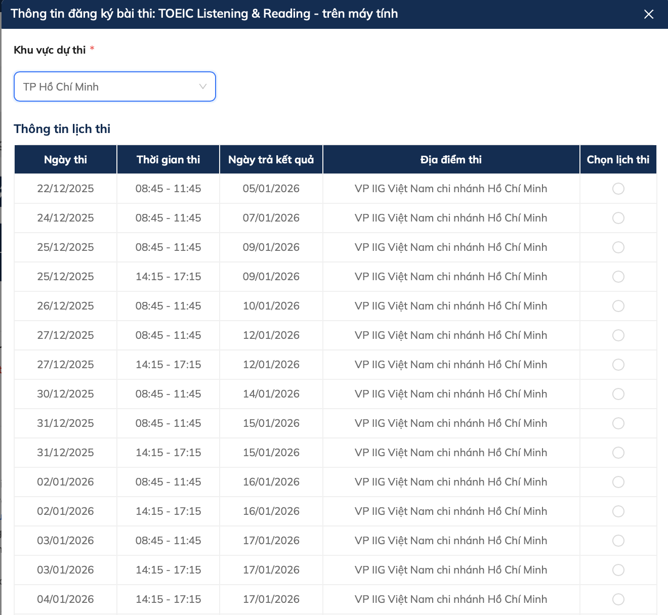 HƯỚNG DẪN CÁC BƯỚC ĐĂNG KÝ THI TOEIC ONLINE MỚI NHẤT 2026