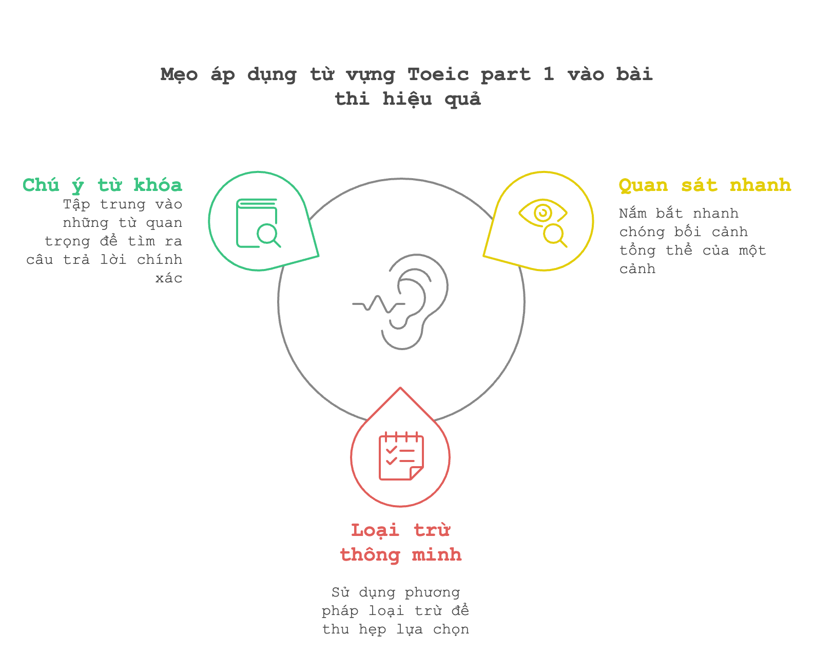 Tổng hợp từ vựng Toeic Part 1 thường gặp nhất trong bài thi 